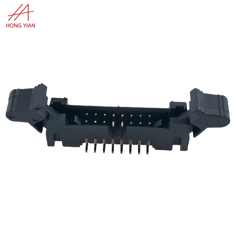 2.0mm Dual Row Right Angle Black 16-Pin Ejector Header