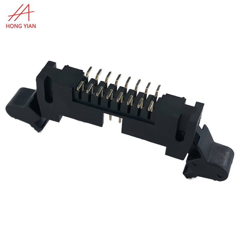 2.54mm Dual Row SMT 16-Pin Black Ejector Header