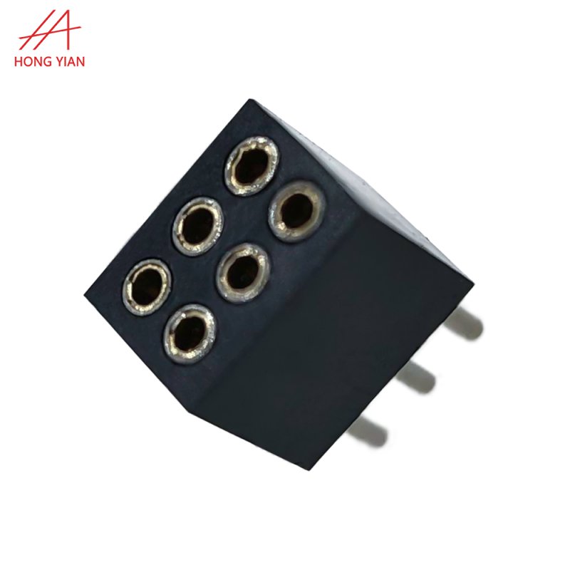 3.96mm Dual Row Straight 6-Pin Round Pin Female Header