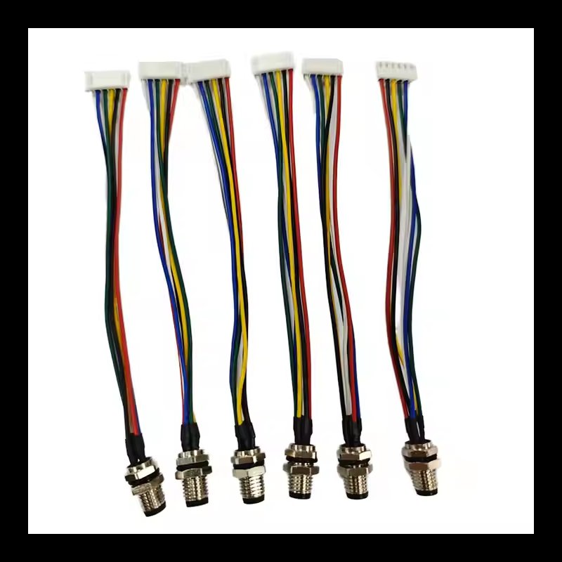 M12 M8 IP68 Waterproof Sensor Connector - 4-8 Pin Male Female With Cable
