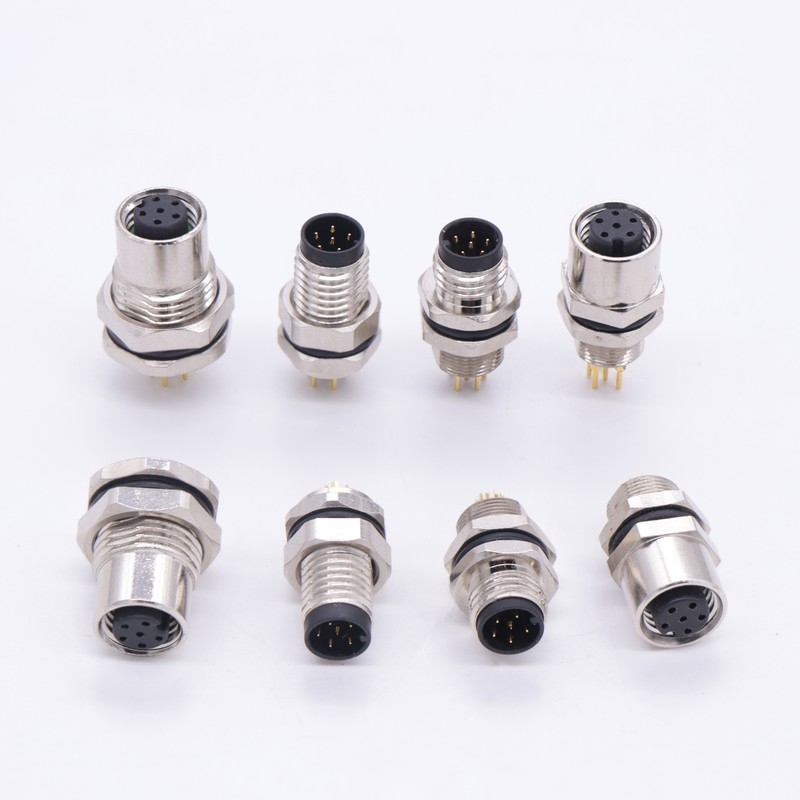 M8 Adapter Terminal Connector 3-5 Pin IP67 Crimp