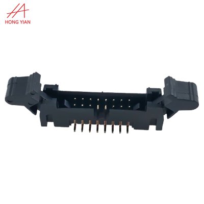 2.0mm Dual Row Right Angle Black 16-Pin Eject...