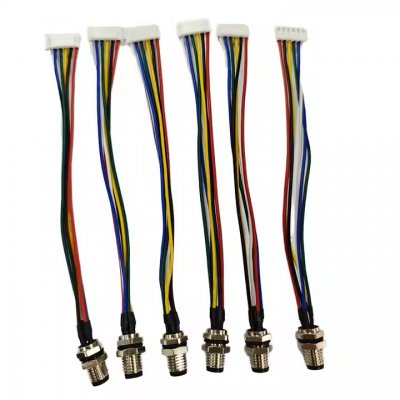 M12 M8 IP68 Waterproof Sensor Connector - 4-8 Pin Male Female With Cable