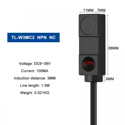 Square Proximity Sensor 6-30V Wide Voltage NPN/PNP Normally Open Normally Closed | Industrial Grade Waterproof and Oil Resistant