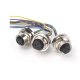 Waterproof M12 Industrial Circular Power Connector IP68 Aviation Fast Female Socket