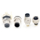 M8 Male Fast Connector Straight Plug 15A IP67