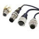 M8 Copper PCB Connector 3 4 8 Pin IP67 Panel Mount